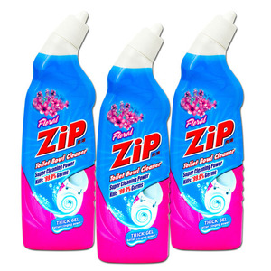 Zip Floral Toilet Bowl Cleaner 3 Pack (500ml per pack)