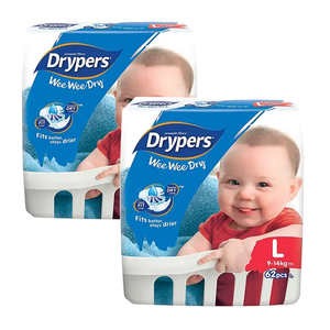 Drypers Wee Wee Dry Mega Large 2 Pack (62's per pack)