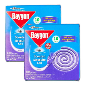 Baygon Floral Scented Mosquito Coil 2 Pack (10's per box)