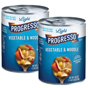 Progresso Light Vegetable & Noodle Soup 2 Pack (524g per Can)