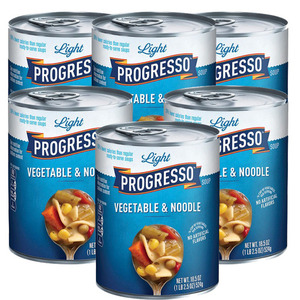 Progresso Light Vegetable & Noodle Soup 6 Pack (524g per Can)