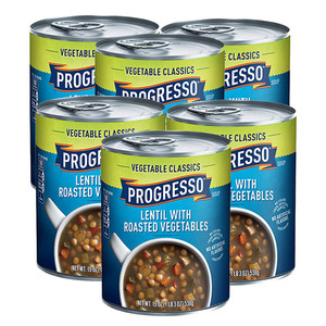 Progresso Vegetable Lentil with Roasted Vegetables Soup 6 Pack (538g per Can)