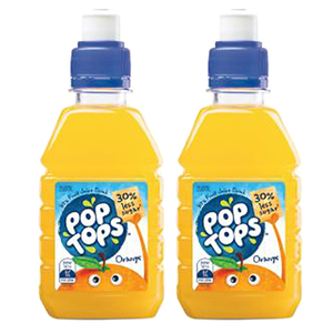 Pop Tops Orange Juice 2 Pack (250ml per pack)