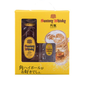 Suntory Kakubin Yellow Label Whisky with Mug 2 Pack (700ml per Bottle)