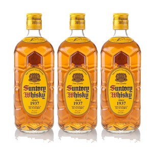 Suntory Kakubin Yellow Label Whisky with Mug 3 Pack (700ml per Bottle)