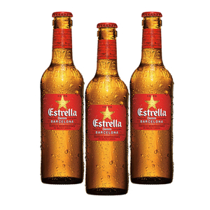 Estrella Damm Lager Beer 3 Pack (750ml per Bottle)