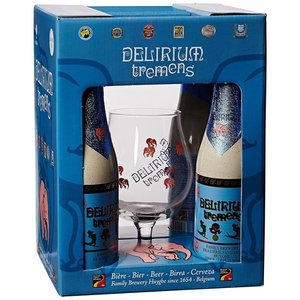 Delirium Tremens Ale Beer Gift Pack with Glass 4x330ml