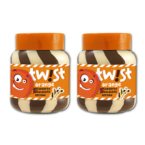 Twist Orange Flavored Chocolate Spread 2 Pack (400g per pack)