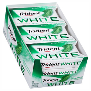 Trident White Spearmint 9 Pack per Box