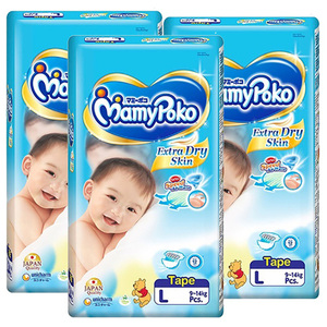 Mamypoko Baby Diaper 3 Pack (62's Large Per Pack)