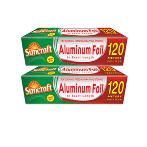 Suncraft Aluminum Foil W/ Cutter 2 Pack (120m per pack)