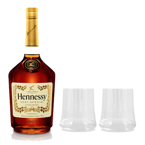 Hennessy V.S Cognac with 2 Rock Glass 700ml