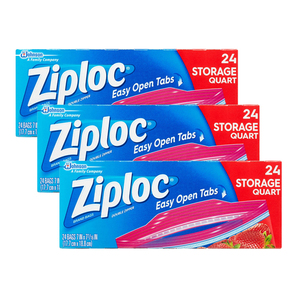 Ziploc Holiday Storage Quart Bags 3 Pack (24's per pack)