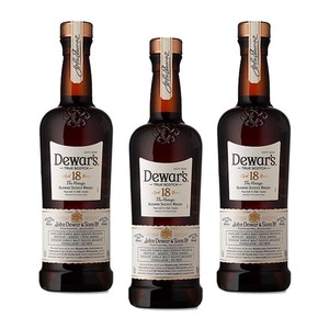 Dewar's 18 Year Old Blended Scotch Whisky 3 Pack (750ml Per Bottle)