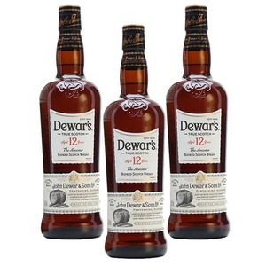 Dewar's 12 Year Old Blended Scotch Whisky 3 Pack (750ml per Bottle)