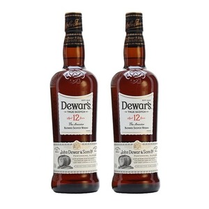 Dewar's 12 Year Old Blended Scotch Whisky 2 Pack (750ml per Bottle)