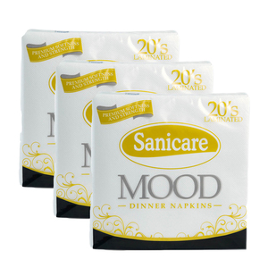 Sanicare Mood Dinner Napkin 3 Pack (20's per pack)