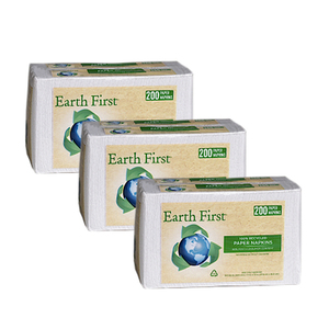 Earth First Napkin Recycled 3 Pack (200's per pack)