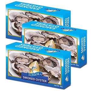 Sun & Sea Smoked Oyster 3 Pack (85g per Can)