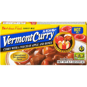 House Foods Vermont Curry Touch of Apple & Honey Hot 230g