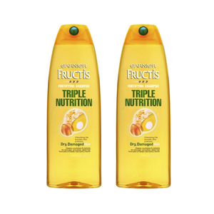 Garnier Fructis Triple Nutrition Shampoo 2 Pack (384.4ml per pack)