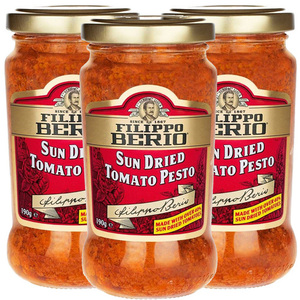 Filippo Berio Sun Dried Tomato Pesto 3 Pack (190g per Bottle)