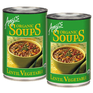 Amy's Organic Soups Lentil Vegetable 2 Pack (400g per Can)