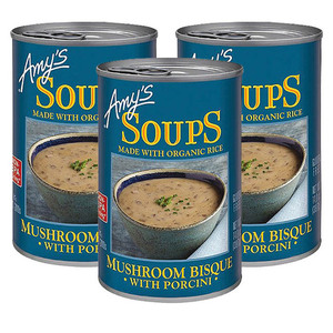 Amy's Soups Mushroom Bisque with Porcini 3 Pack (397g per Can)