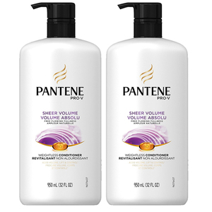 Pantene Sheer Volume Conditioner 2 Pack (950ml per pack)