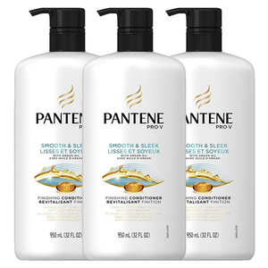 Pantene Smooth And Sleek Conditioner 3 Pack (950ml per pack)