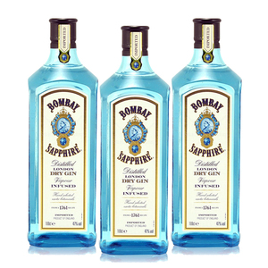 Bombay Sapphire Distilled London Dry Gin 3 Pack (750ml per Bottle)