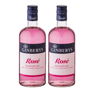 Ginbery's Rose Distilled Gin 2 Pack (700ml per Bottle)