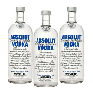 Absolut Vodka 3 Pack (1L per Bottle)