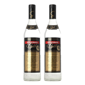 Stolichnaya Gold Vodka 2 Pack (700ml per Bottle)
