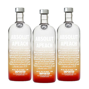 Absolut Apeach Vodka 3 Pack (1L per Bottle)