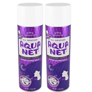 Unscented Aqua Net Extra Super Hold Hair Spray 2 Pack (325ml per pack)