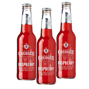 Vodka Cruiser Wild Raspberry 3 Pack (275ml per Bottle)
