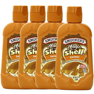 Smucker's Magic Shell Caramel Toppings 4 Pack (206g per Bottle)