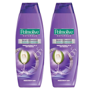 Palmolive Natural Silky Straight Shampoo 2 Pack (400ml per pack)