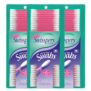 Swisspers Multi Care Double Tipped Cotton Swabs 3 Pack 500's