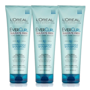 L'Oreal EverCurl Sulfate-Free Shampoo 3 Pack (250ml per pack)