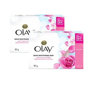 Olay Skin Whitening Bar W/Rose & Milk 2 Pack (90g per pack)