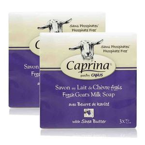 Caprina Fresh Milk Buerre de Karite Soap 2 Pack (3's per pack)
