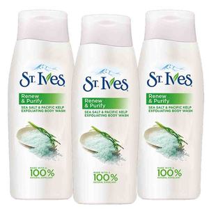 St. Ives Renew & Purity Body Wash 3 Pack (400ml per pack)