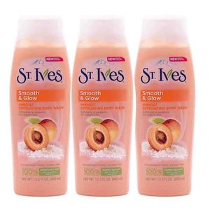 St. Ives Smooth & Glow Body Wash 3 Pack (400ml per pack)