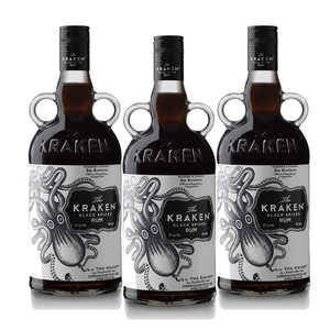 The Kraken Black Spiced Rum 3 Pack (700ml per Bottle)