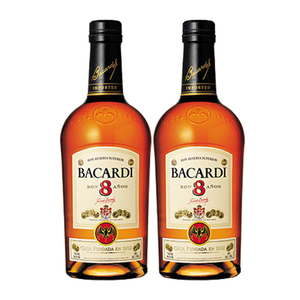 Bacardi 8 Year Old Rum 2 Pack (750ml per Bottle)