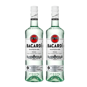 Bacardi Superior Rum 2 Pack (750ml per Bottle)