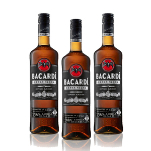 Bacardi Black Rum 3 Pack (750ml per Bottle)