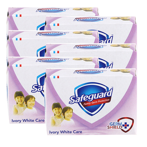 Safeguard Ivory White Care Soap Bar 6 Pack (135g per pack)